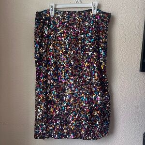 Multicolor Sequin Mini Skirt